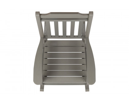 BLNK Winston All-Weather Faux Wood Rocking Chair Set of 2 - Gray