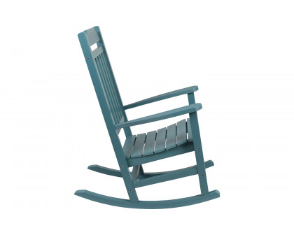 BLNK Winston All-Weather Faux Wood Rocking Chair Set of 2 - Teal