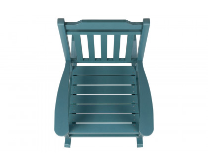 BLNK Winston All-Weather Faux Wood Rocking Chair Set of 2 - Teal