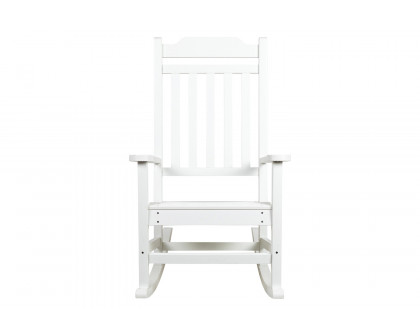 BLNK Winston All-Weather Faux Wood Rocking Chair Set of 2 - White