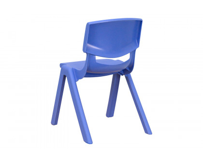 BLNK™ Whitney Plastic Stackable School Chair 2 Pack - Blue, 12"H Seat