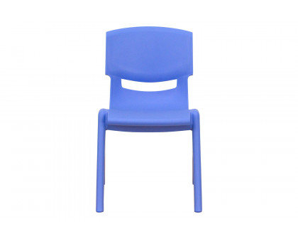 BLNK™ Whitney Plastic Stackable School Chair 2 Pack - Blue, 12"H Seat