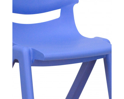 BLNK™ Whitney Plastic Stackable School Chair 2 Pack - Blue, 12"H Seat