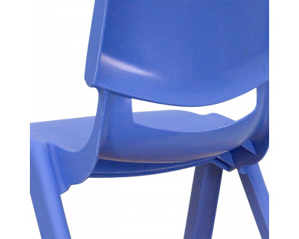 BLNK™ Whitney Plastic Stackable School Chair 2 Pack - Blue, 12"H Seat