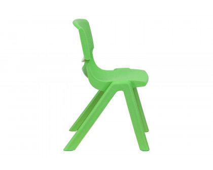 BLNK™ Whitney Plastic Stackable School Chair 2 Pack - Green, 12"H Seat