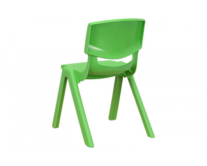 BLNK™ Whitney Plastic Stackable School Chair 2 Pack - Green, 12"H Seat