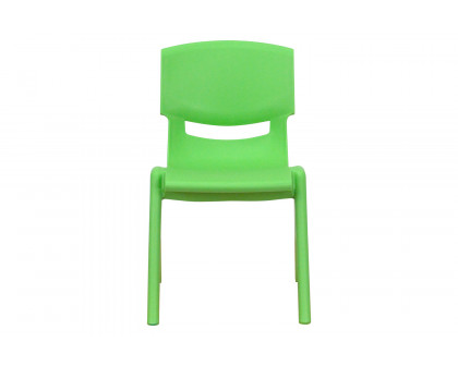 BLNK™ Whitney Plastic Stackable School Chair 2 Pack - Green, 12"H Seat