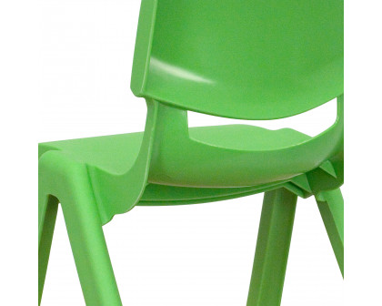 BLNK™ Whitney Plastic Stackable School Chair 2 Pack - Green, 12"H Seat