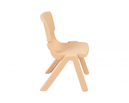 BLNK™ Whitney Plastic Stackable School Chair 2 Pack - Natural, 12"H Seat