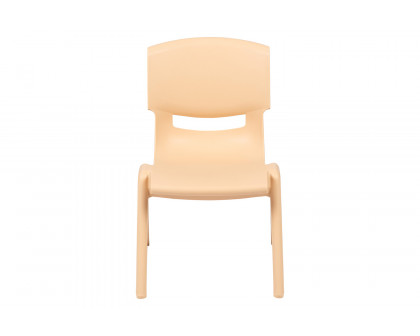 BLNK™ Whitney Plastic Stackable School Chair 2 Pack - Natural, 12"H Seat