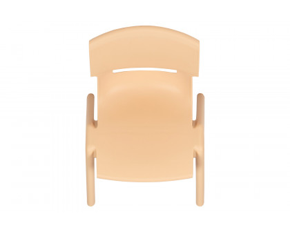 BLNK™ Whitney Plastic Stackable School Chair 2 Pack - Natural, 12"H Seat