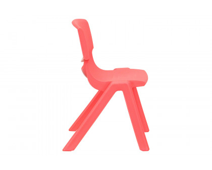 BLNK™ Whitney Plastic Stackable School Chair 2 Pack - Red, 12"H Seat