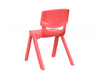 BLNK™ Whitney Plastic Stackable School Chair 2 Pack - Red, 12"H Seat