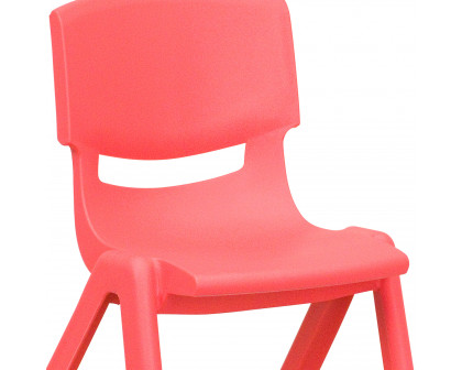 BLNK™ Whitney Plastic Stackable School Chair 2 Pack - Red, 12"H Seat