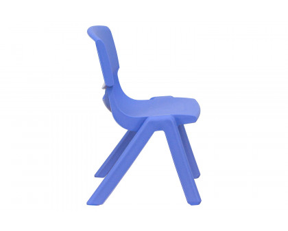 BLNK™ Whitney Plastic Stackable School Chair 2 Pack - Blue, 10.5"H Seat