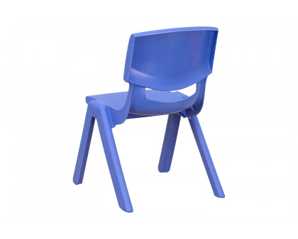 BLNK™ Whitney Plastic Stackable School Chair 2 Pack - Blue, 10.5"H Seat