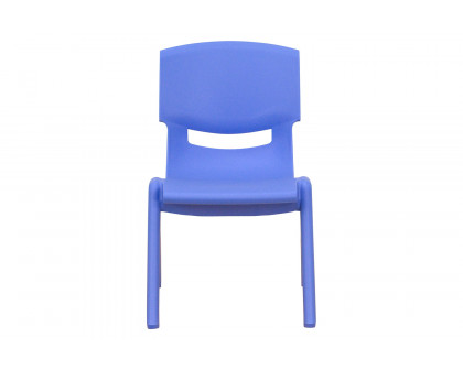 BLNK™ Whitney Plastic Stackable School Chair 2 Pack - Blue, 10.5"H Seat