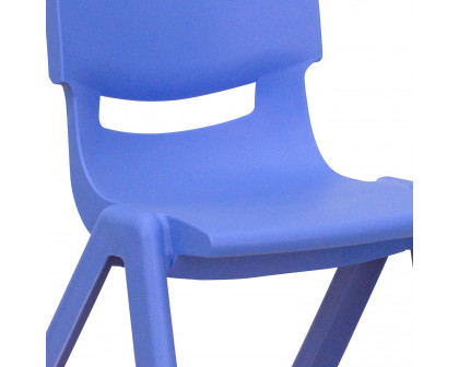 BLNK™ Whitney Plastic Stackable School Chair 2 Pack - Blue, 10.5"H Seat