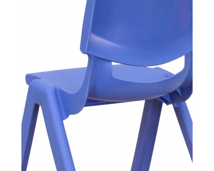 BLNK™ Whitney Plastic Stackable School Chair 2 Pack - Blue, 10.5"H Seat