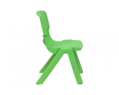 BLNK™ Whitney Plastic Stackable School Chair 2 Pack - Green, 10.5"H Seat