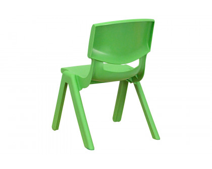 BLNK™ Whitney Plastic Stackable School Chair 2 Pack - Green, 10.5"H Seat