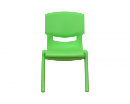 BLNK™ Whitney Plastic Stackable School Chair 2 Pack - Green, 10.5"H Seat