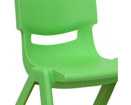 BLNK™ Whitney Plastic Stackable School Chair 2 Pack - Green, 10.5"H Seat