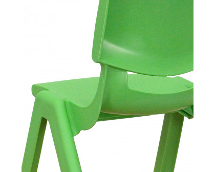 BLNK™ Whitney Plastic Stackable School Chair 2 Pack - Green, 10.5"H Seat