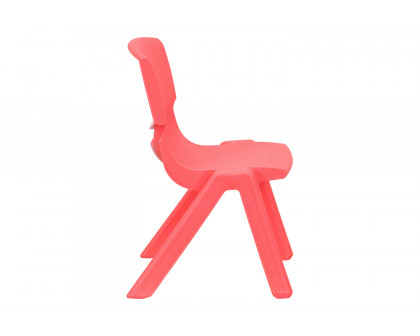 BLNK™ Whitney Plastic Stackable School Chair 2 Pack - Red, 10.5"H Seat