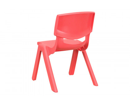 BLNK™ Whitney Plastic Stackable School Chair 2 Pack - Red, 10.5"H Seat