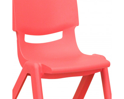 BLNK™ Whitney Plastic Stackable School Chair 2 Pack - Red, 10.5"H Seat