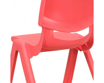 BLNK™ Whitney Plastic Stackable School Chair 2 Pack - Red, 10.5"H Seat