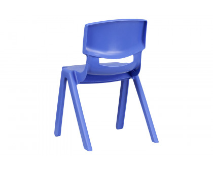 BLNK™ Whitney Plastic Stackable School Chair 2 Pack - Blue, 13.25"H Seat