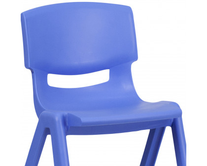 BLNK™ Whitney Plastic Stackable School Chair 2 Pack - Blue, 13.25"H Seat