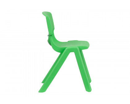 BLNK™ Whitney Plastic Stackable School Chair 2 Pack - Green, 13.25"H Seat