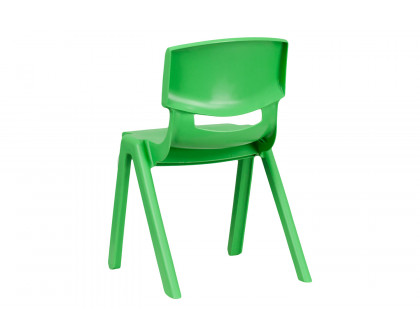 BLNK™ Whitney Plastic Stackable School Chair 2 Pack - Green, 13.25"H Seat