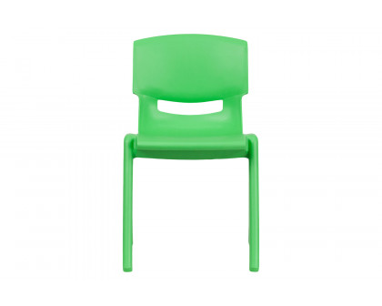 BLNK™ Whitney Plastic Stackable School Chair 2 Pack - Green, 13.25"H Seat