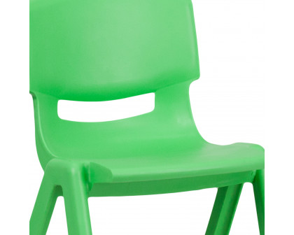 BLNK™ Whitney Plastic Stackable School Chair 2 Pack - Green, 13.25"H Seat