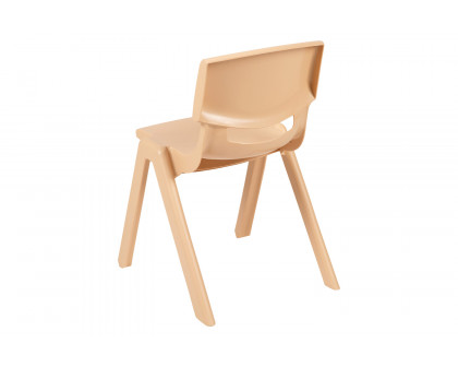 BLNK™ Whitney Plastic Stackable School Chair 2 Pack - Natural, 13.25"H Seat