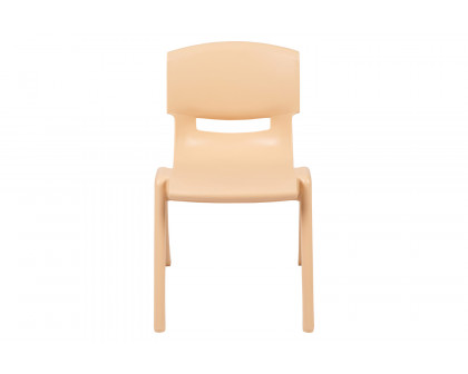 BLNK™ Whitney Plastic Stackable School Chair 2 Pack - Natural, 13.25"H Seat