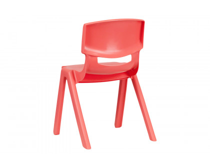 BLNK™ Whitney Plastic Stackable School Chair 2 Pack - Red, 13.25"H Seat