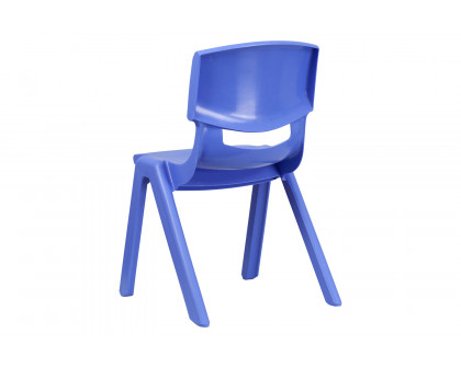 BLNK™ Whitney Plastic Stackable School Chair 2 Pack - Blue, 15.5"H Seat