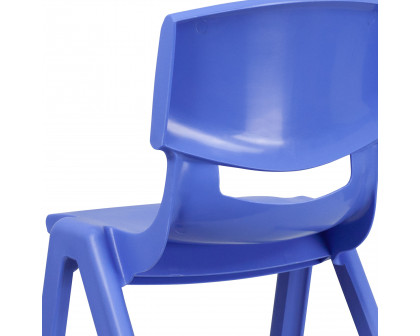 BLNK™ Whitney Plastic Stackable School Chair 2 Pack - Blue, 15.5"H Seat