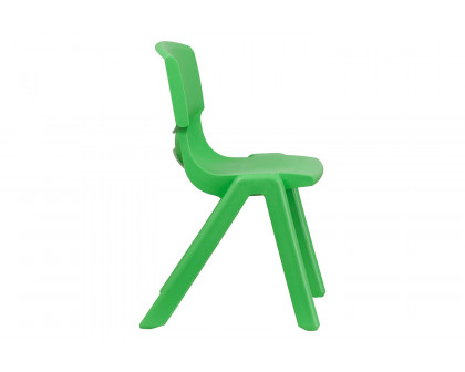 BLNK™ Whitney Plastic Stackable School Chair 2 Pack - Green, 15.5"H Seat