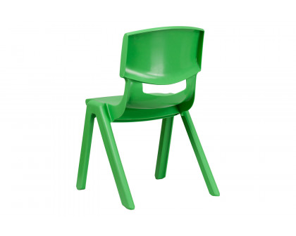 BLNK™ Whitney Plastic Stackable School Chair 2 Pack - Green, 15.5"H Seat