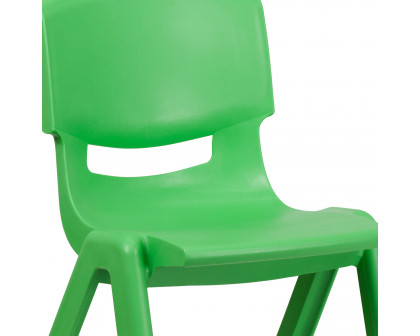 BLNK™ Whitney Plastic Stackable School Chair 2 Pack - Green, 15.5"H Seat