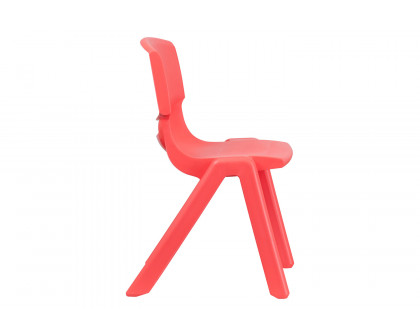 BLNK™ Whitney Plastic Stackable School Chair 2 Pack - Red, 15.5"H Seat