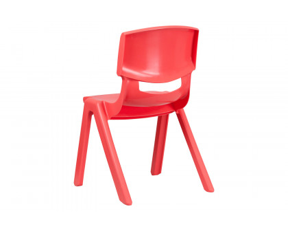 BLNK™ Whitney Plastic Stackable School Chair 2 Pack - Red, 15.5"H Seat