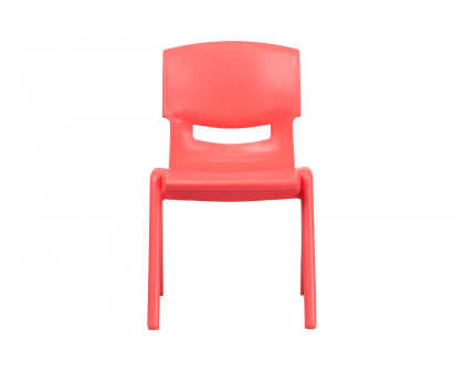 BLNK™ Whitney Plastic Stackable School Chair 2 Pack - Red, 15.5"H Seat