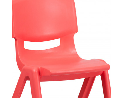 BLNK™ Whitney Plastic Stackable School Chair 2 Pack - Red, 15.5"H Seat